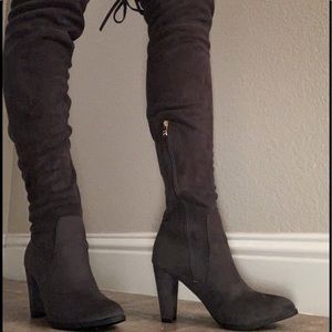 NWOT Catherine Malandrino-Sorcha Over The Knee Boots (Grey).